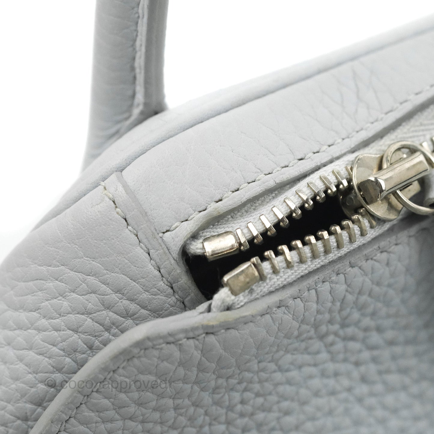 Hermès Lindy 30 Bleu Pale Clemence Palladium Hardware
