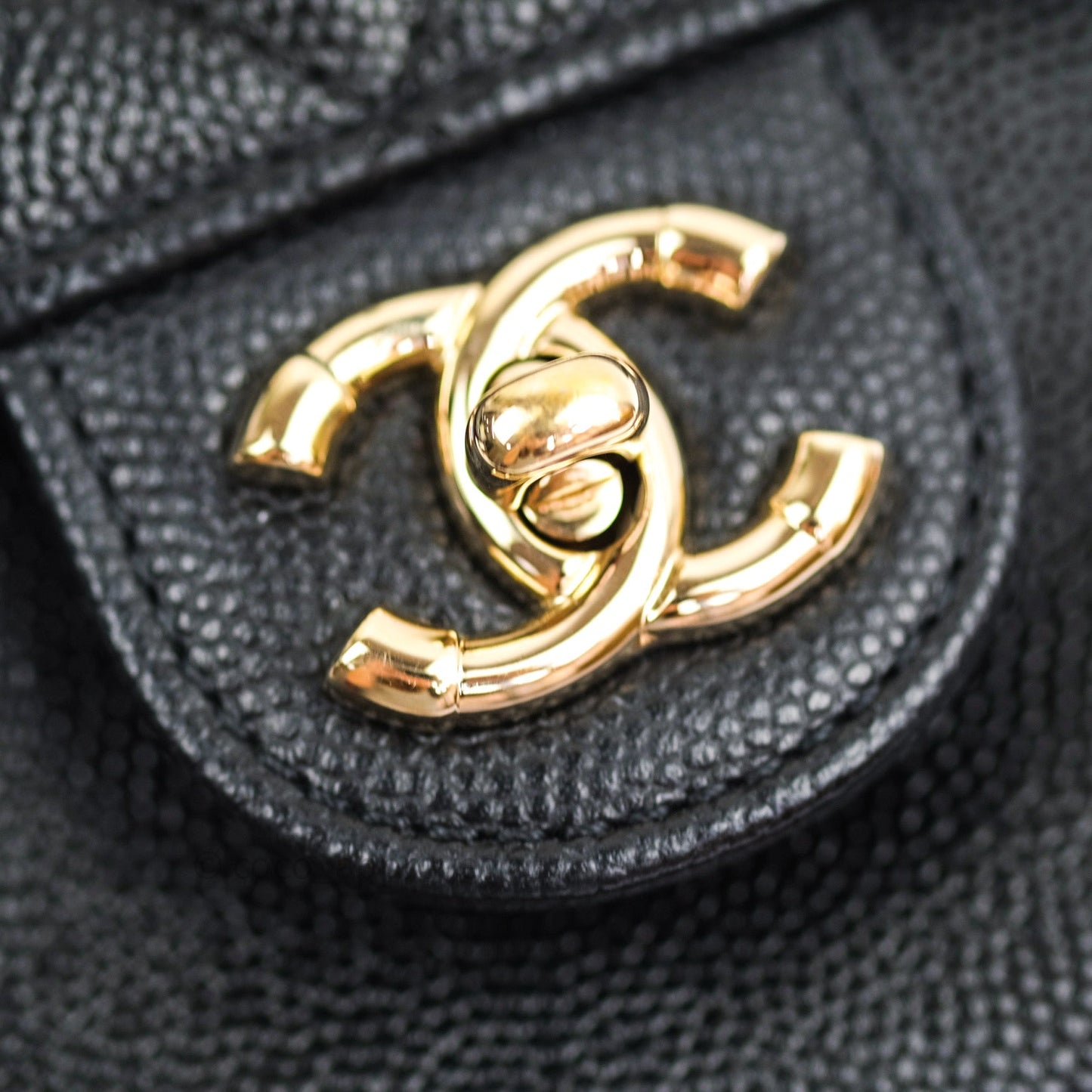 Chanel Quilted Small CC Day Backpack Black Caviar Light Gold Hardware