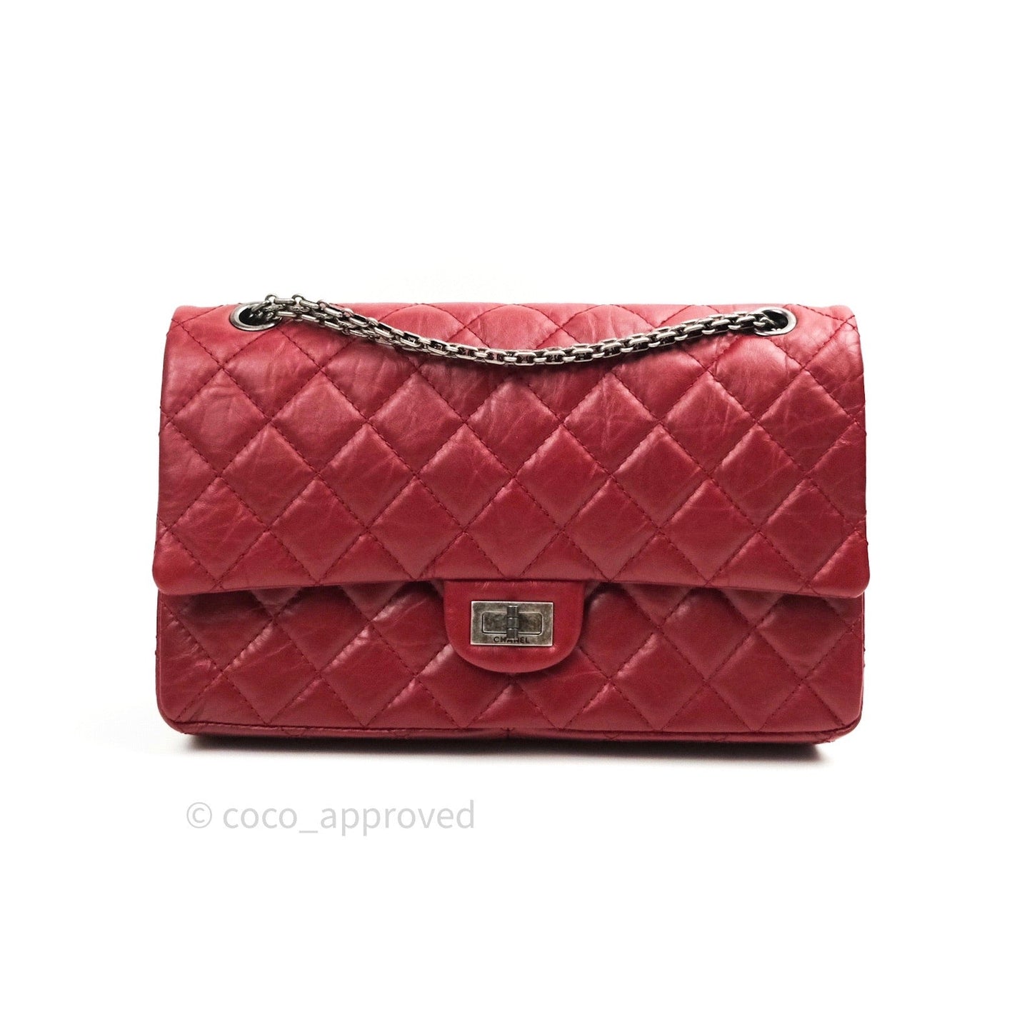 Chanel Reissue Quilted Aged Calfskin Dark Red Ruthenium Hardware 226