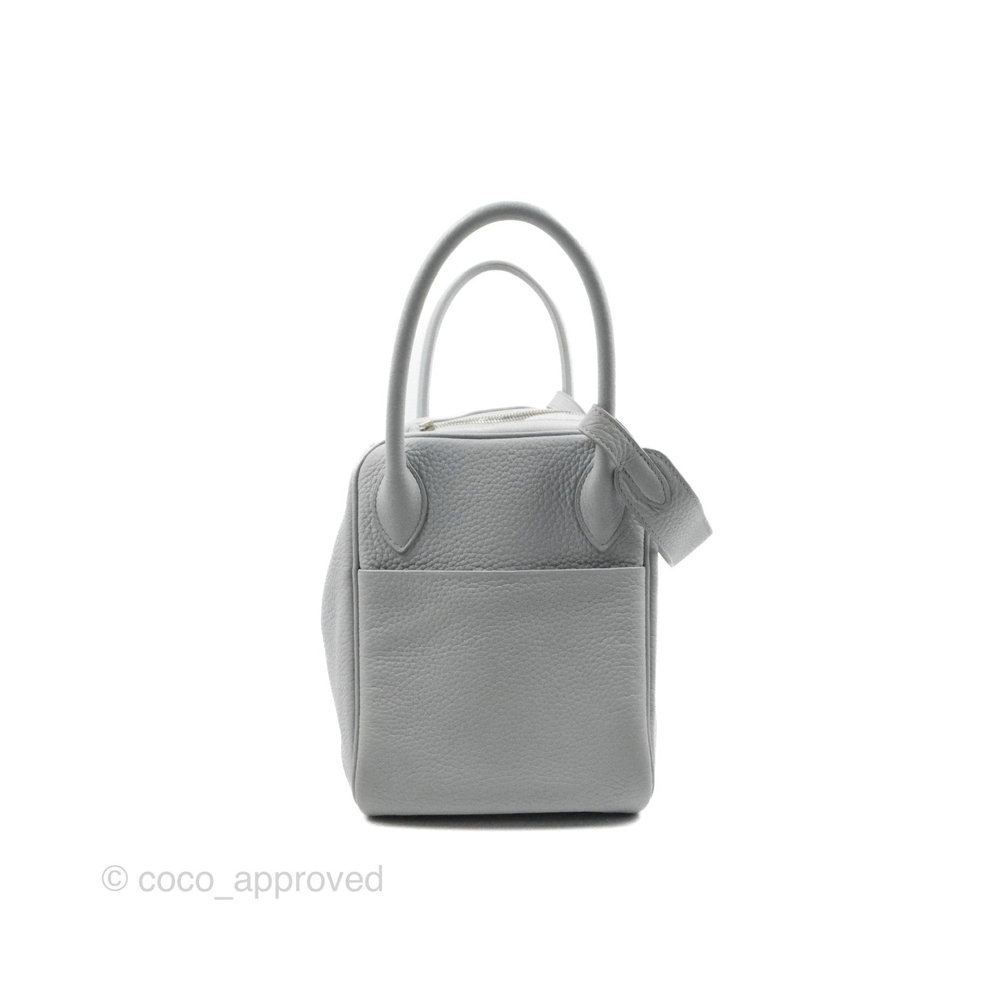 Hermès Lindy 30 Bleu Pale Clemence Palladium Hardware