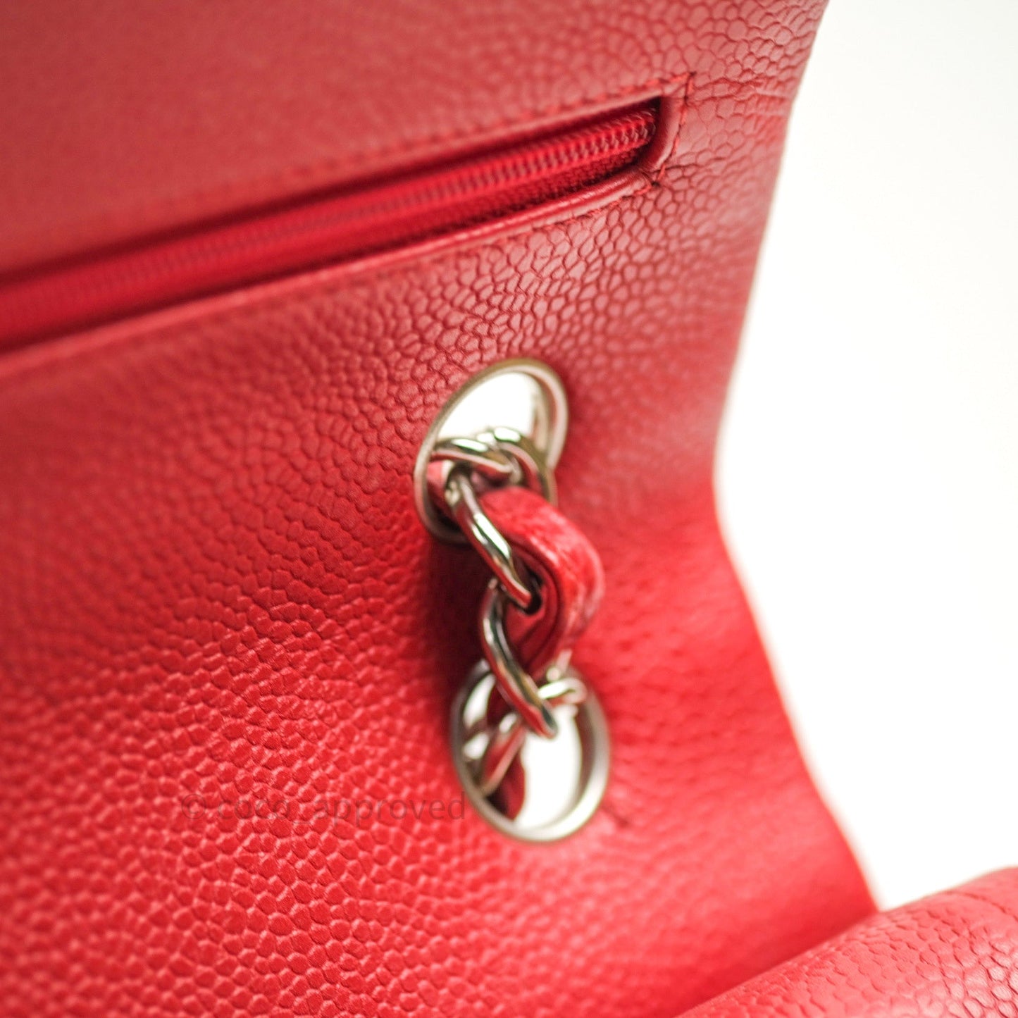 Chanel Jumbo Double Flap Red Caviar Silver Hardware⁣⁣