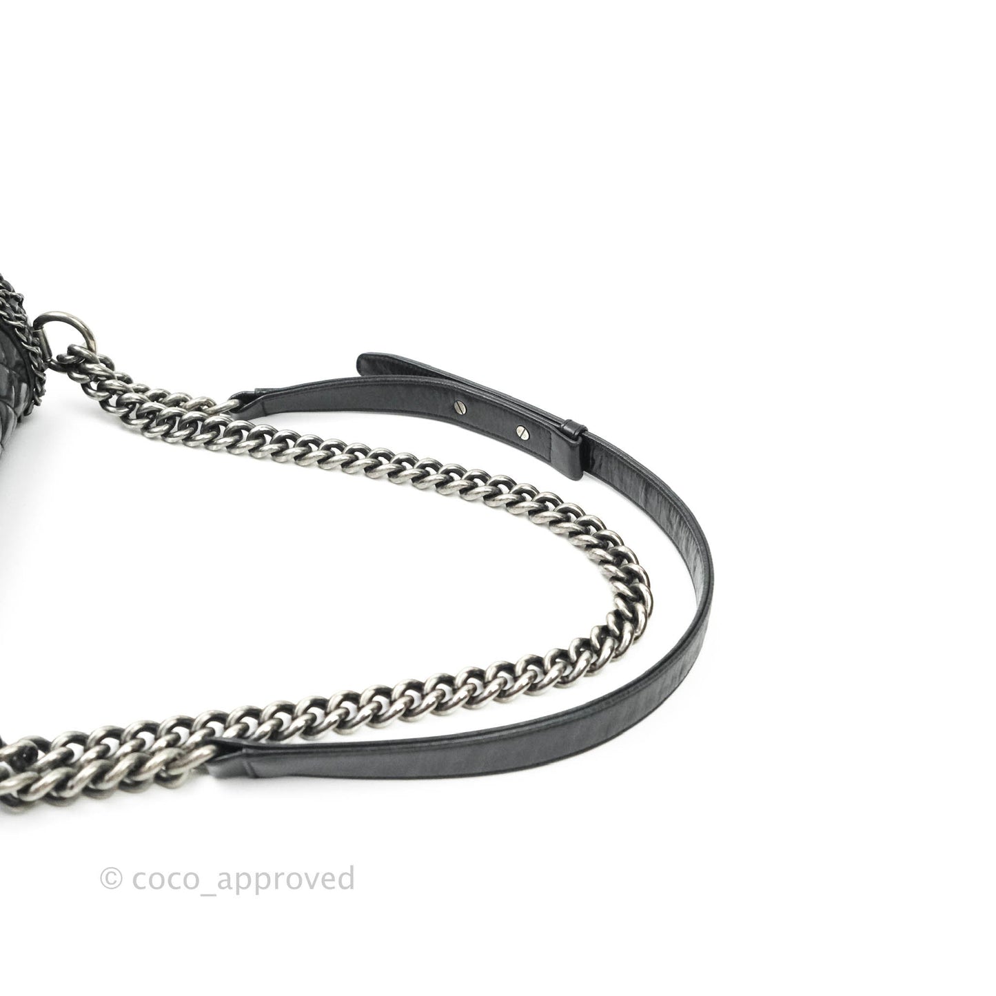 Chanel Quilted Chain Around Medium Aged Glazed Calfskin Boy Ruthenium Hardware