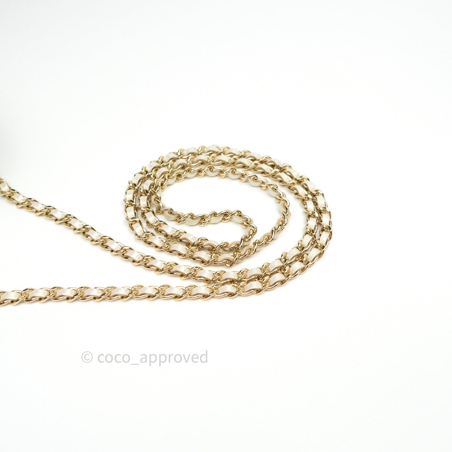 Chanel Round Circle Bag Iridescent Ivory Gold Hardware