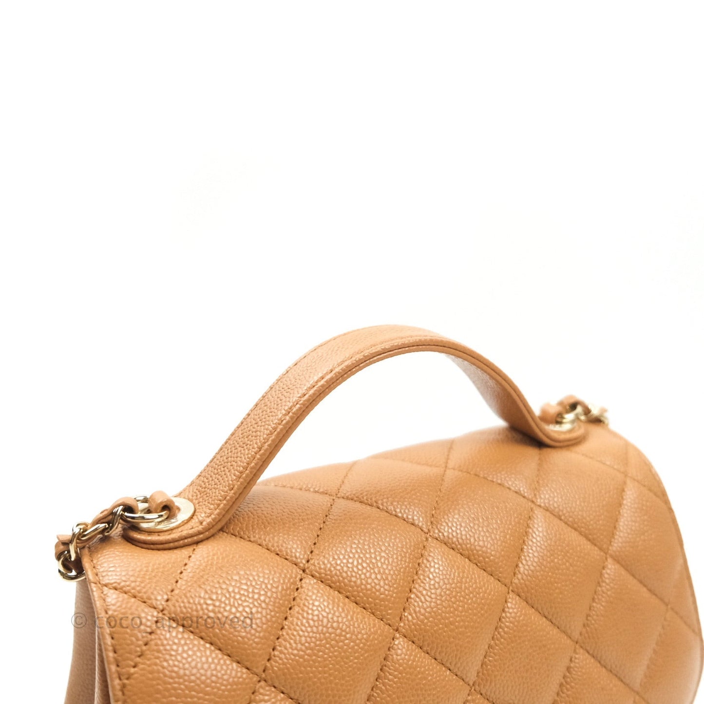 Chanel Quilted Small Business Affinity Flap Dark Beige Caviar Gold Hardware