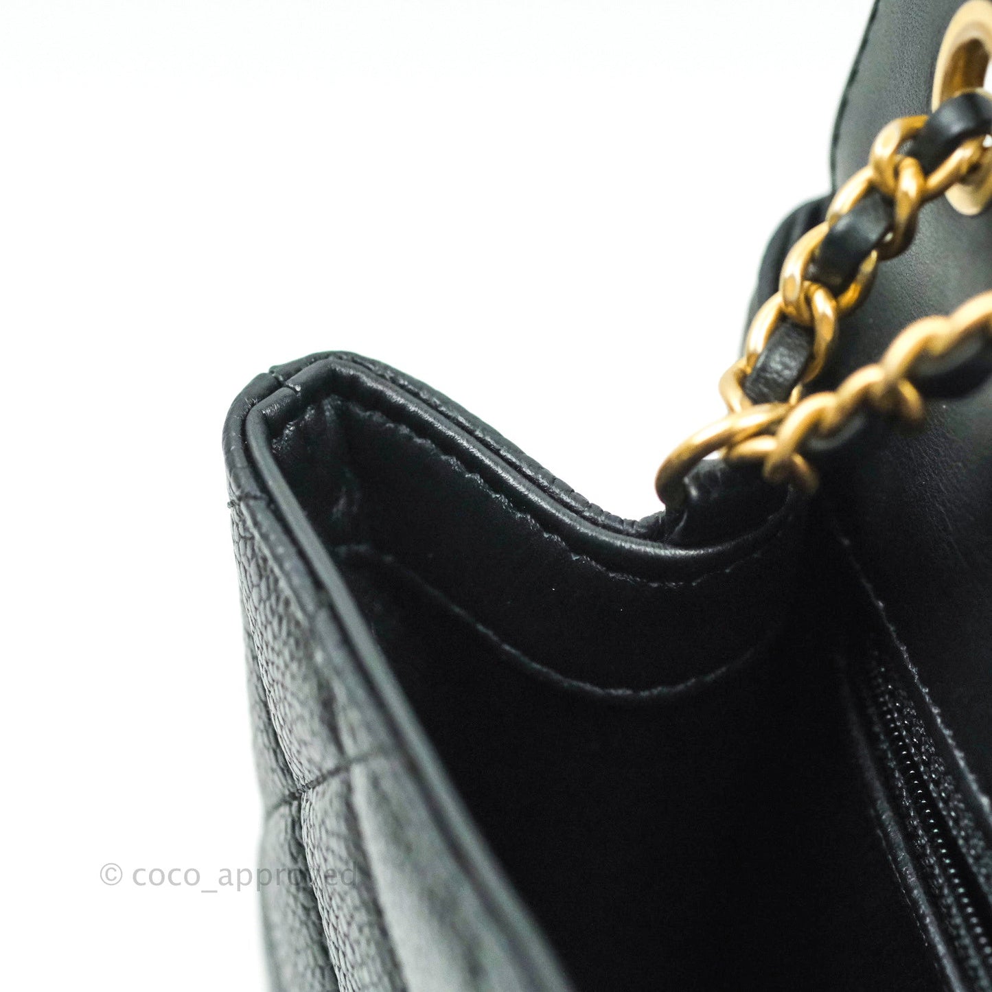Chanel Quilted Small CC Filigree Flap Black Caviar