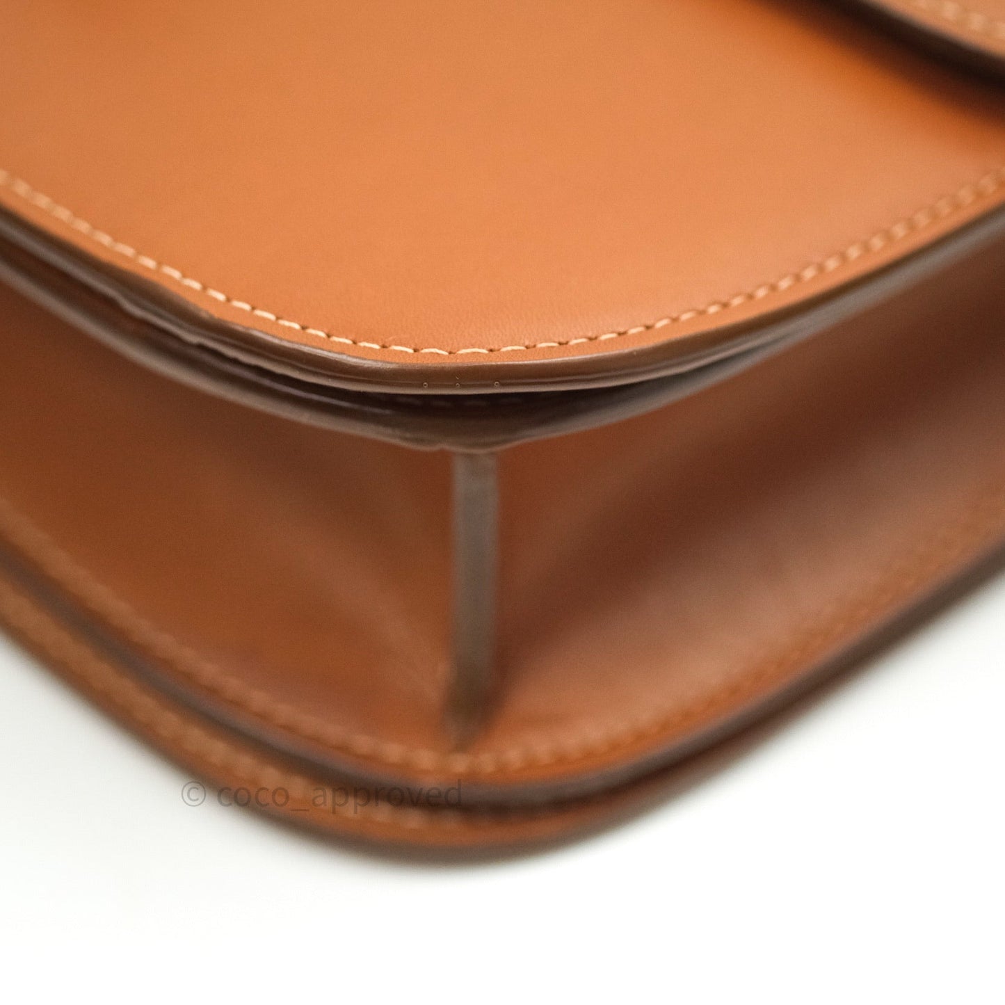 Celine Box Brown Tan Calfskin Leather Medium Classic Gold Hardware