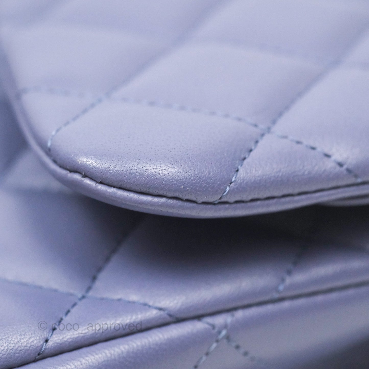 Chanel Jumbo Double Flap Lavender Blue Lambskin Silver Hardware⁣⁣