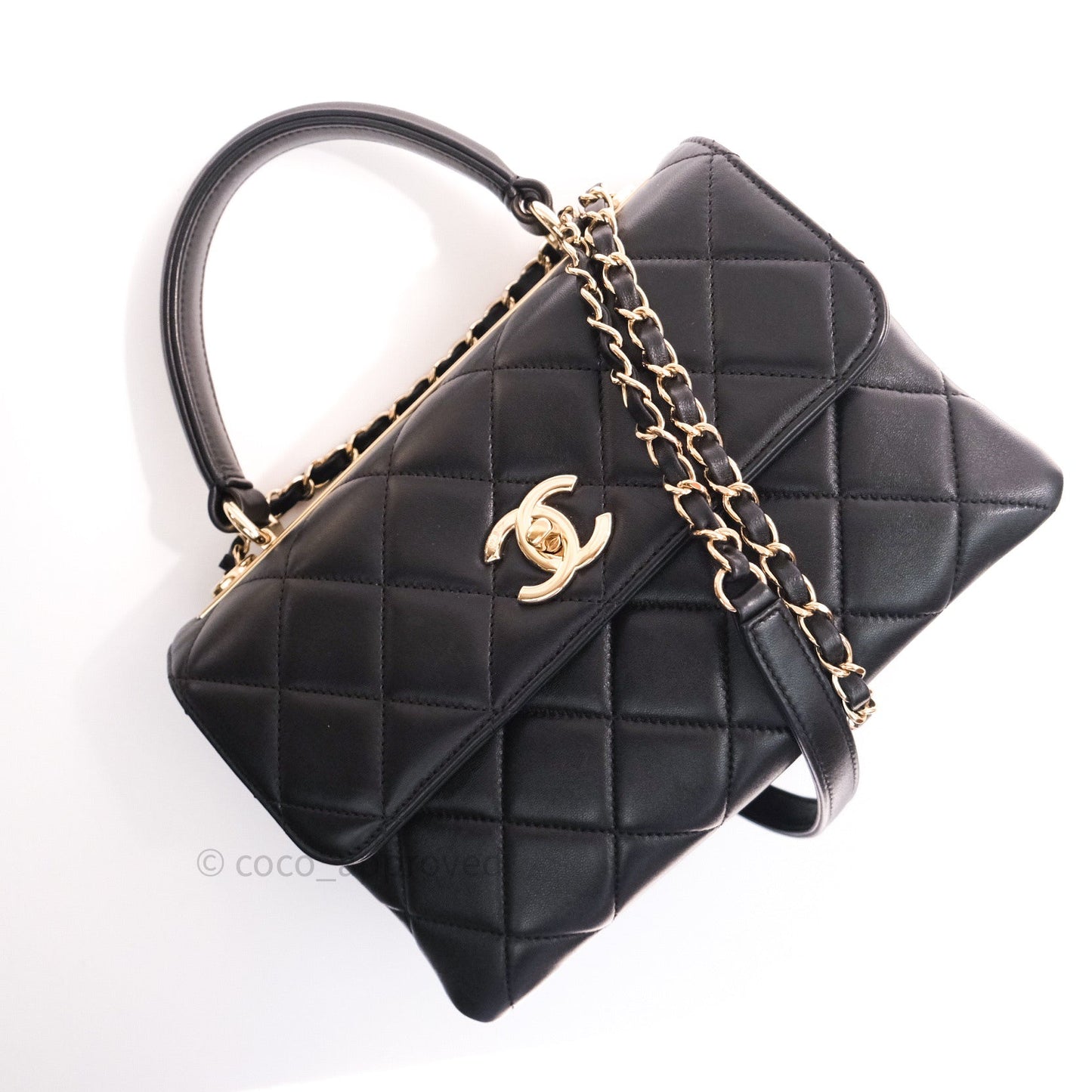 Chanel Trendy CC Small Black Lambskin Gold Hardware