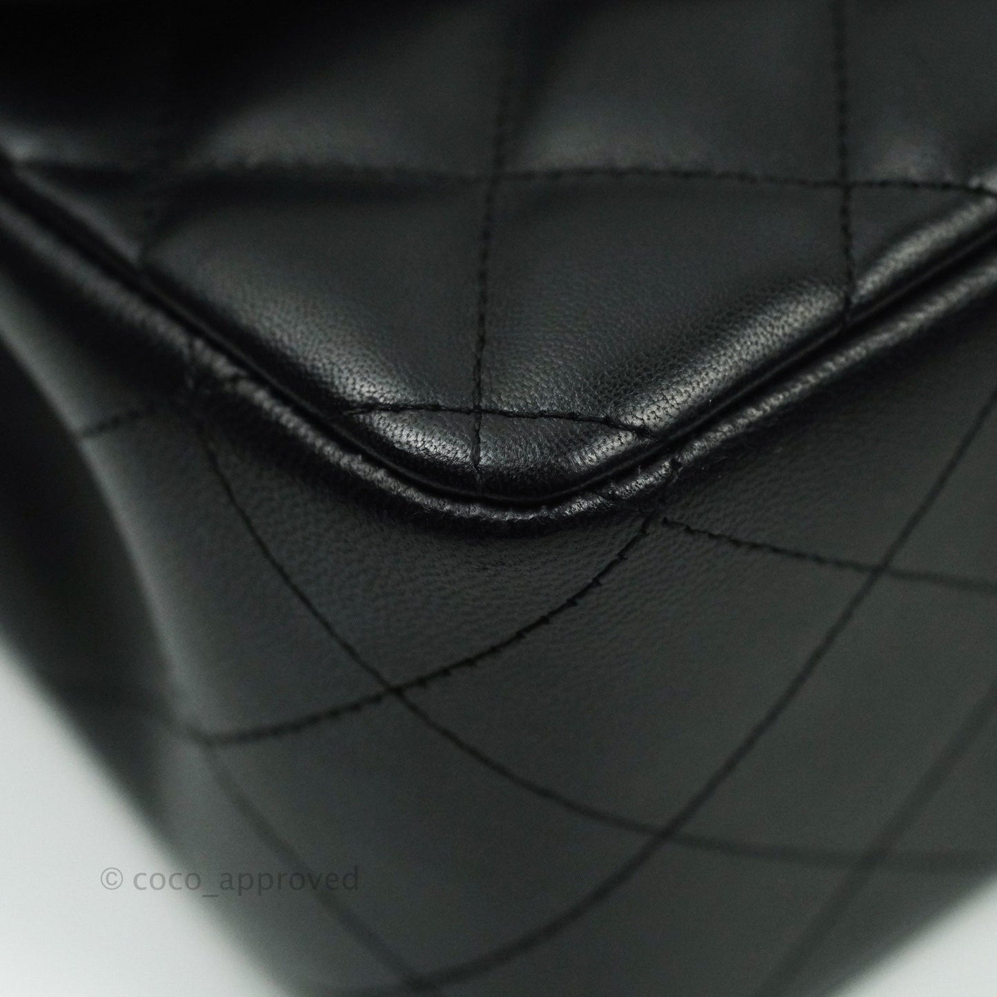 Chanel Classic Jumbo Double Flap Black Lambskin Silver Hardware⁣⁣
