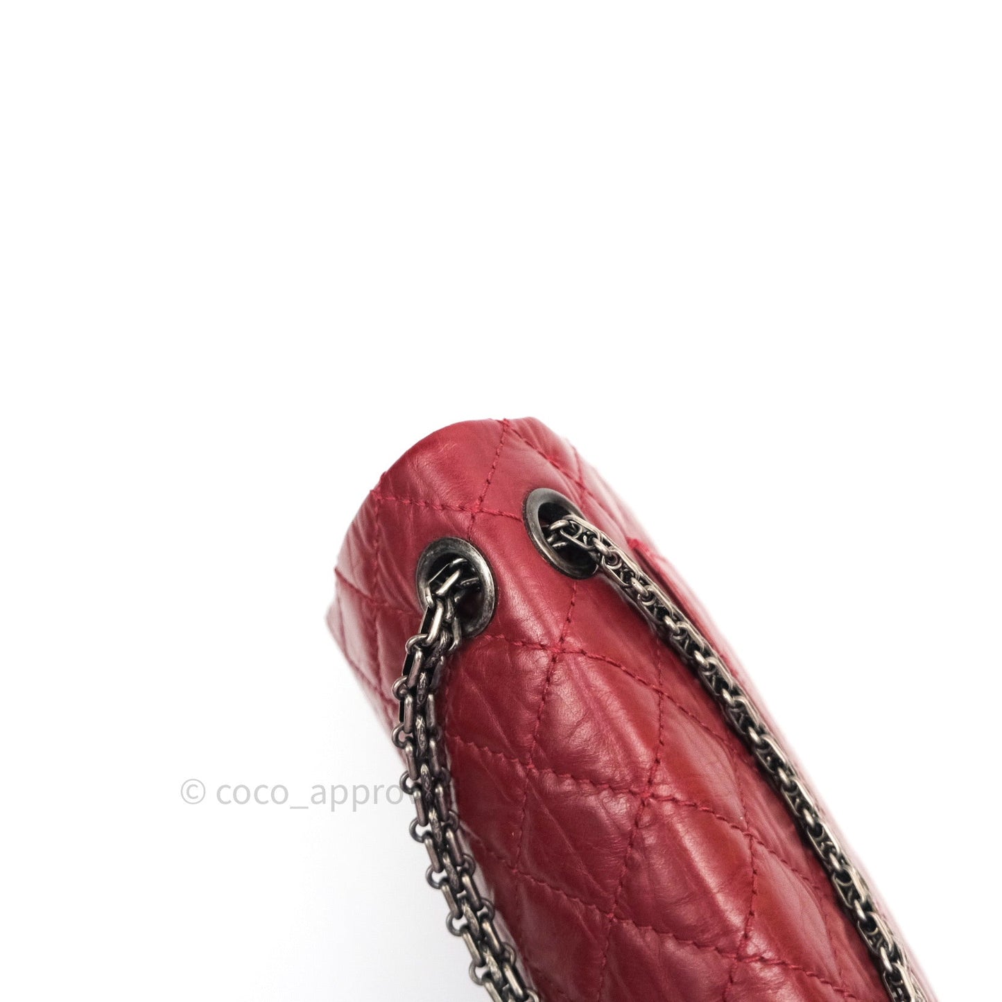 Chanel Mini Reissue 224 Dark Red Aged Calfskin Ruthenium Hardware