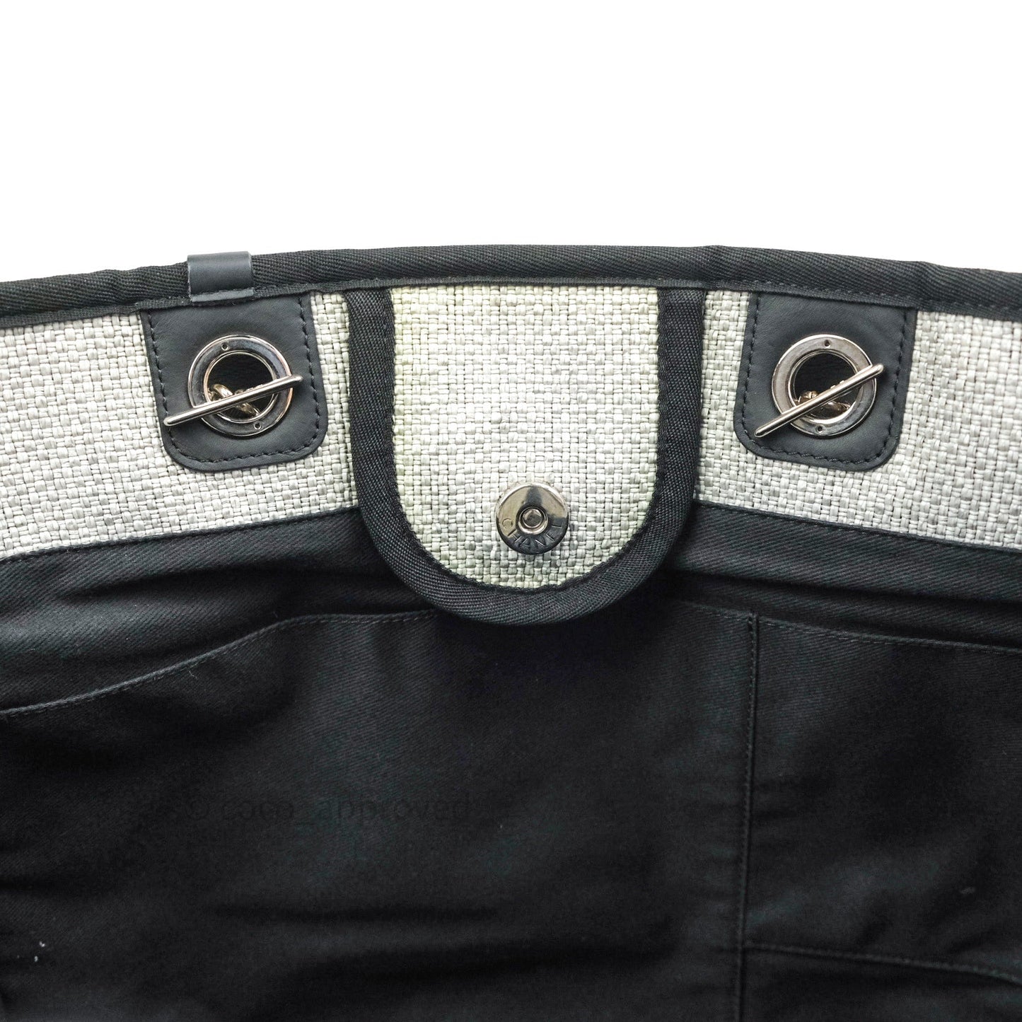 Chanel Canvas Large Deauville Tote Light Grey