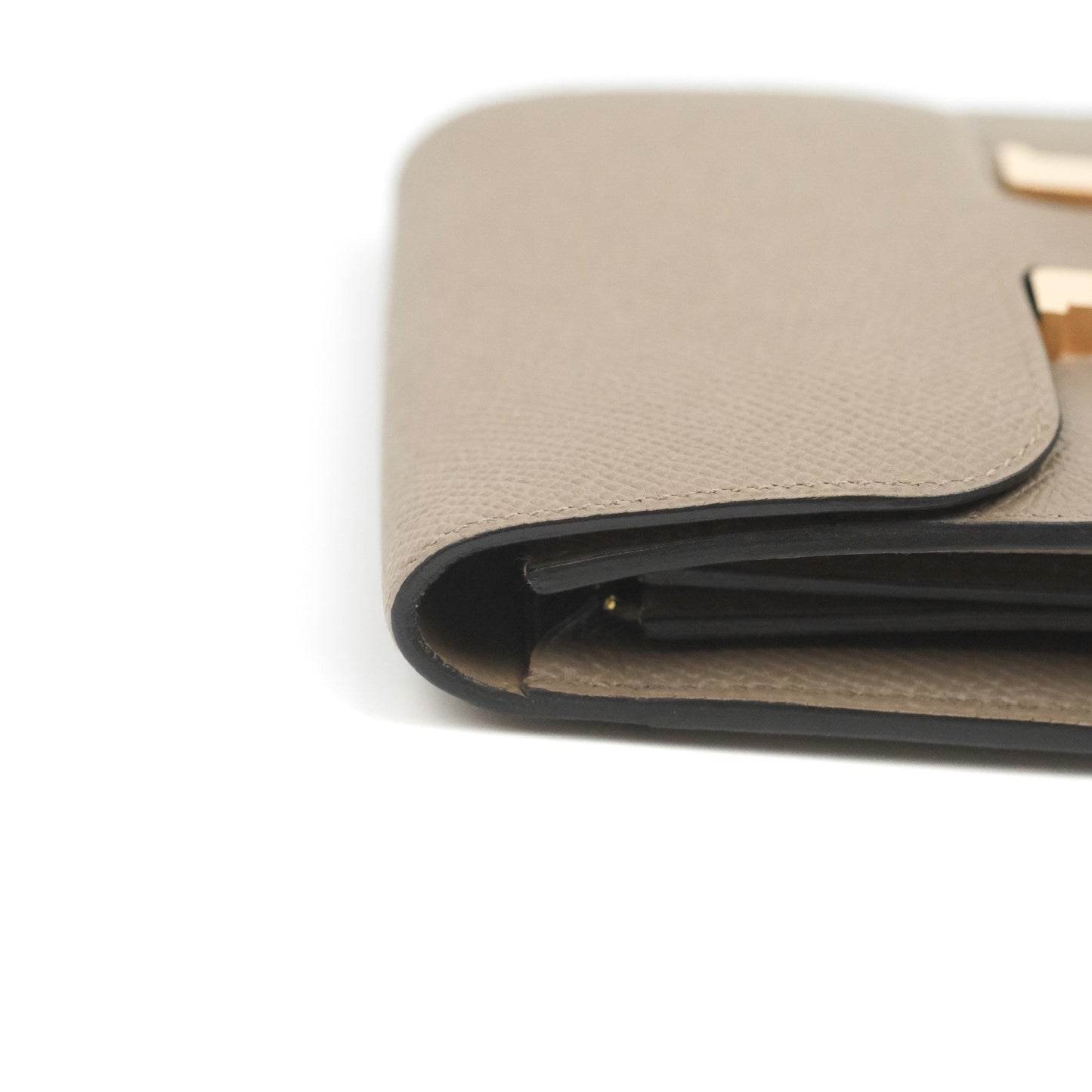Hermès Constance Short Wallet Gris Asphalt Epsom Rose Gold Hardware