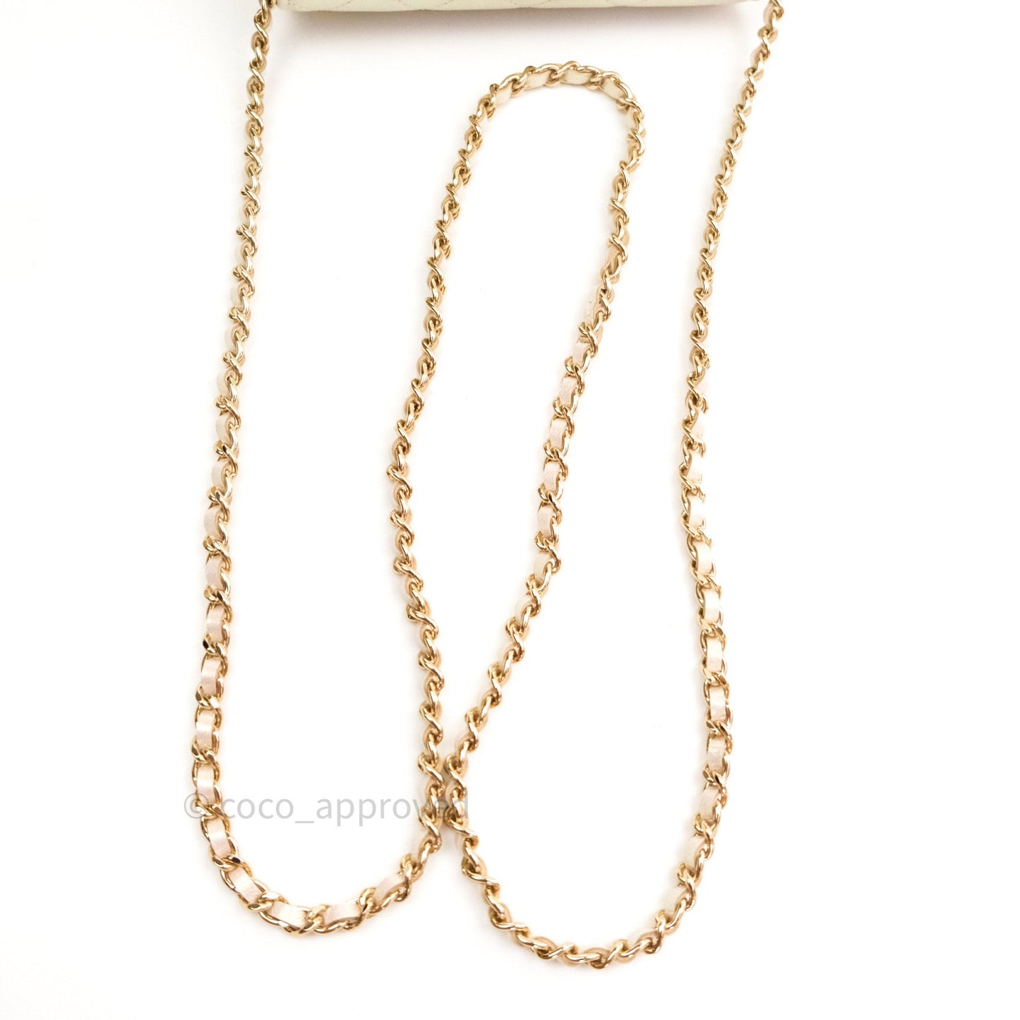 Chanel Quilted Mini Wallet on Chain WOC Iridescent Ivory Gold Hardware 20A