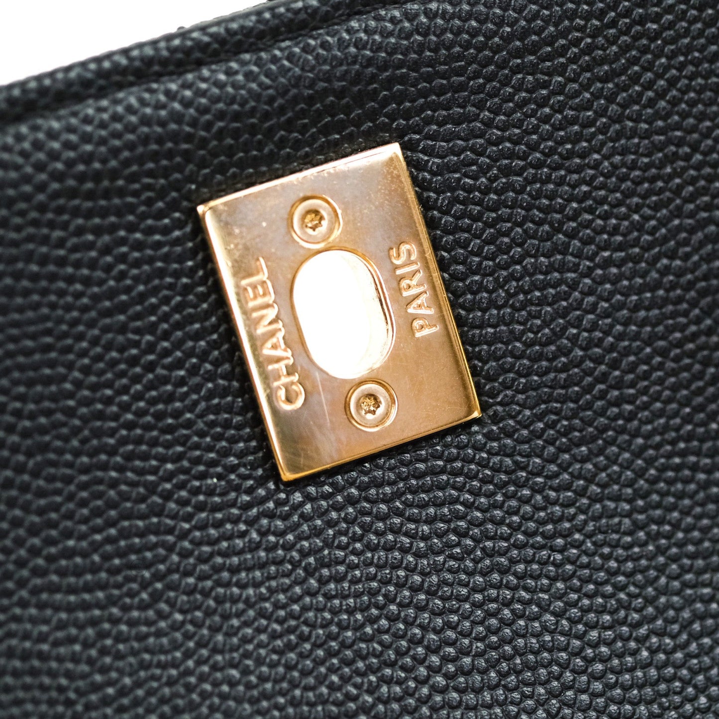 Chanel Quilted Small Business Affinity Flap Black Caviar Light Gold Hardware