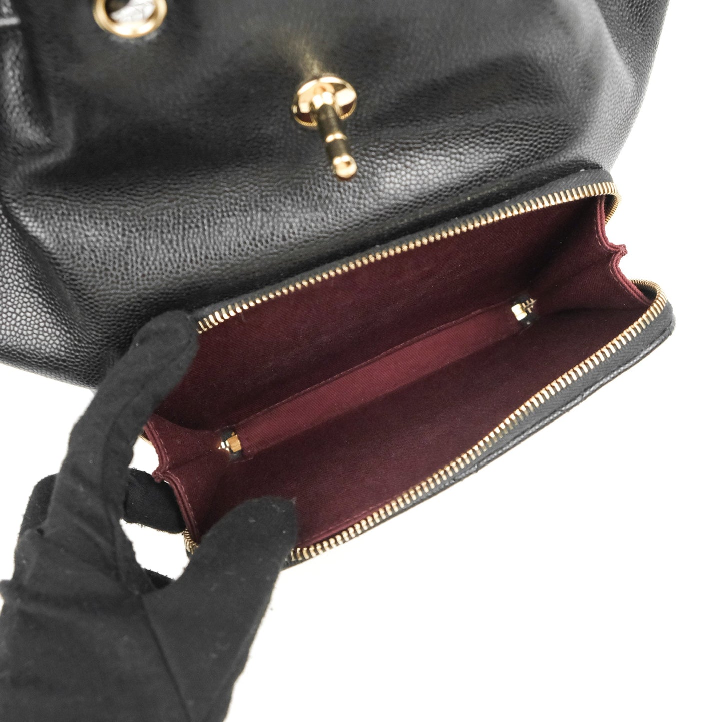 Chanel Quilted Business Affinity Backpack Black Caviar Gold Hardware