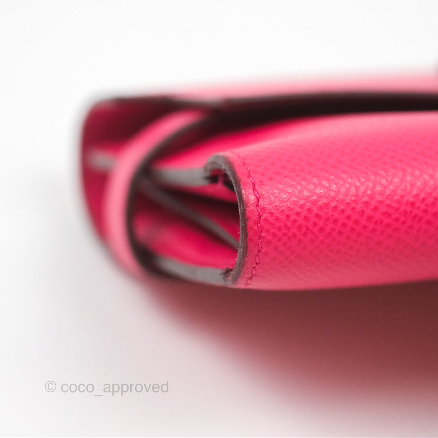 Hermès Small Kelly Wallet Rose Extreme I6 Epsom Palladium Hardware