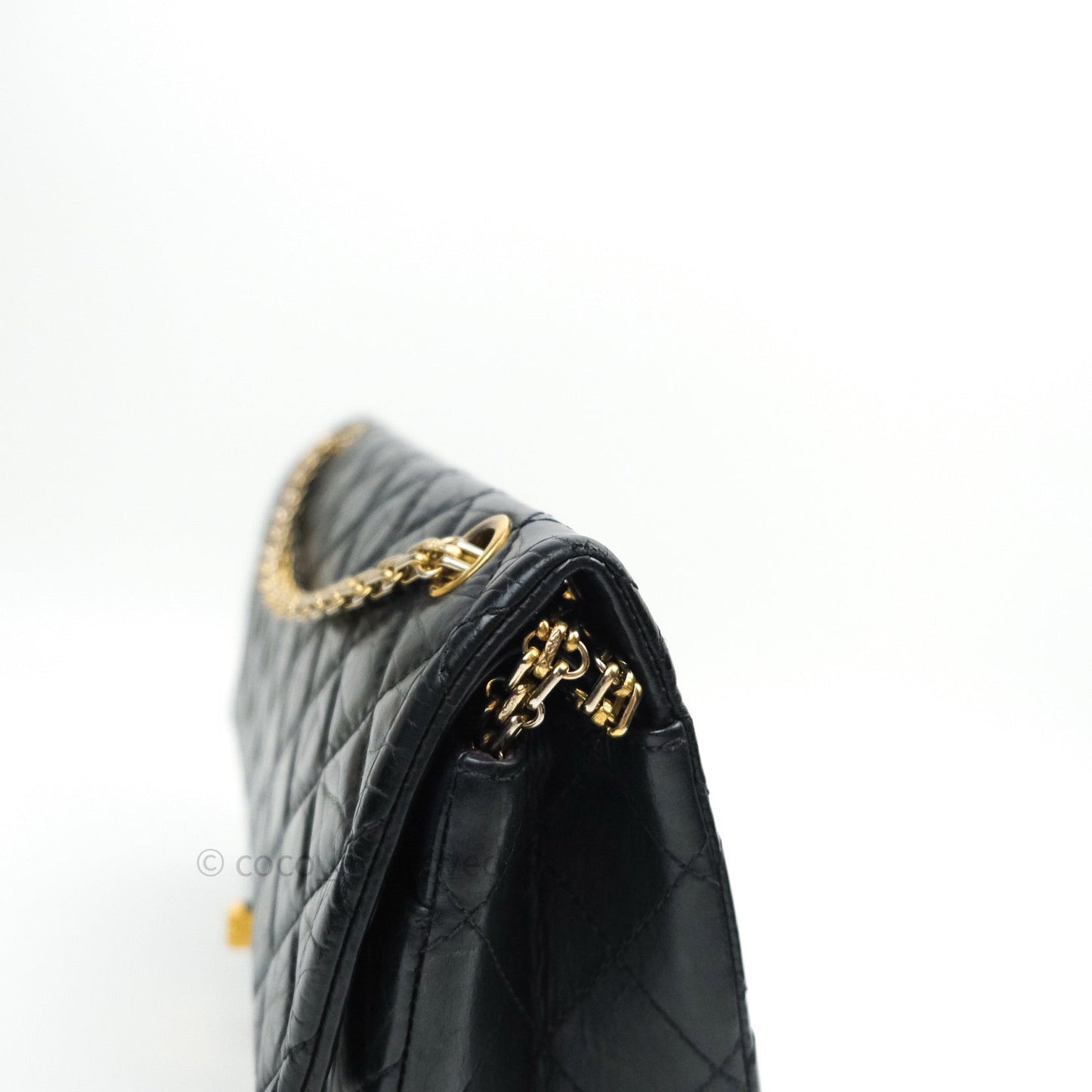 Chanel Reissue Quilted Aged Calfskin Black Gold Hardware 226
