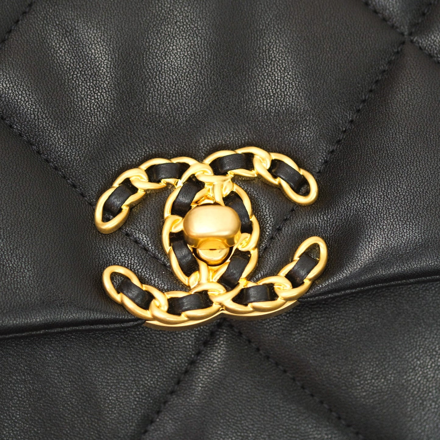 Chanel 19 Small Black Goatskin Mixed Hardware