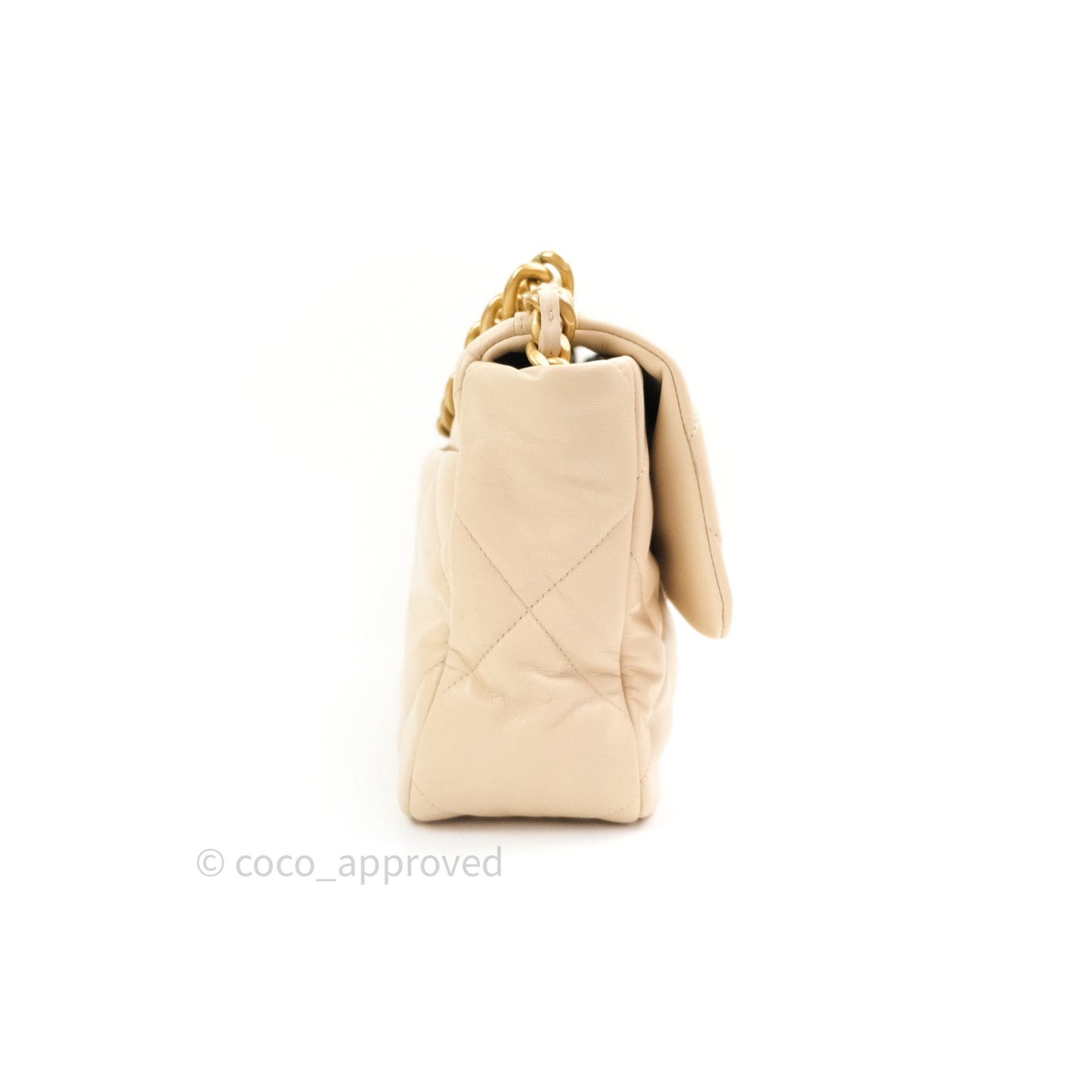 Chanel 19 Medium Beige Lambskin Mixed Hardware