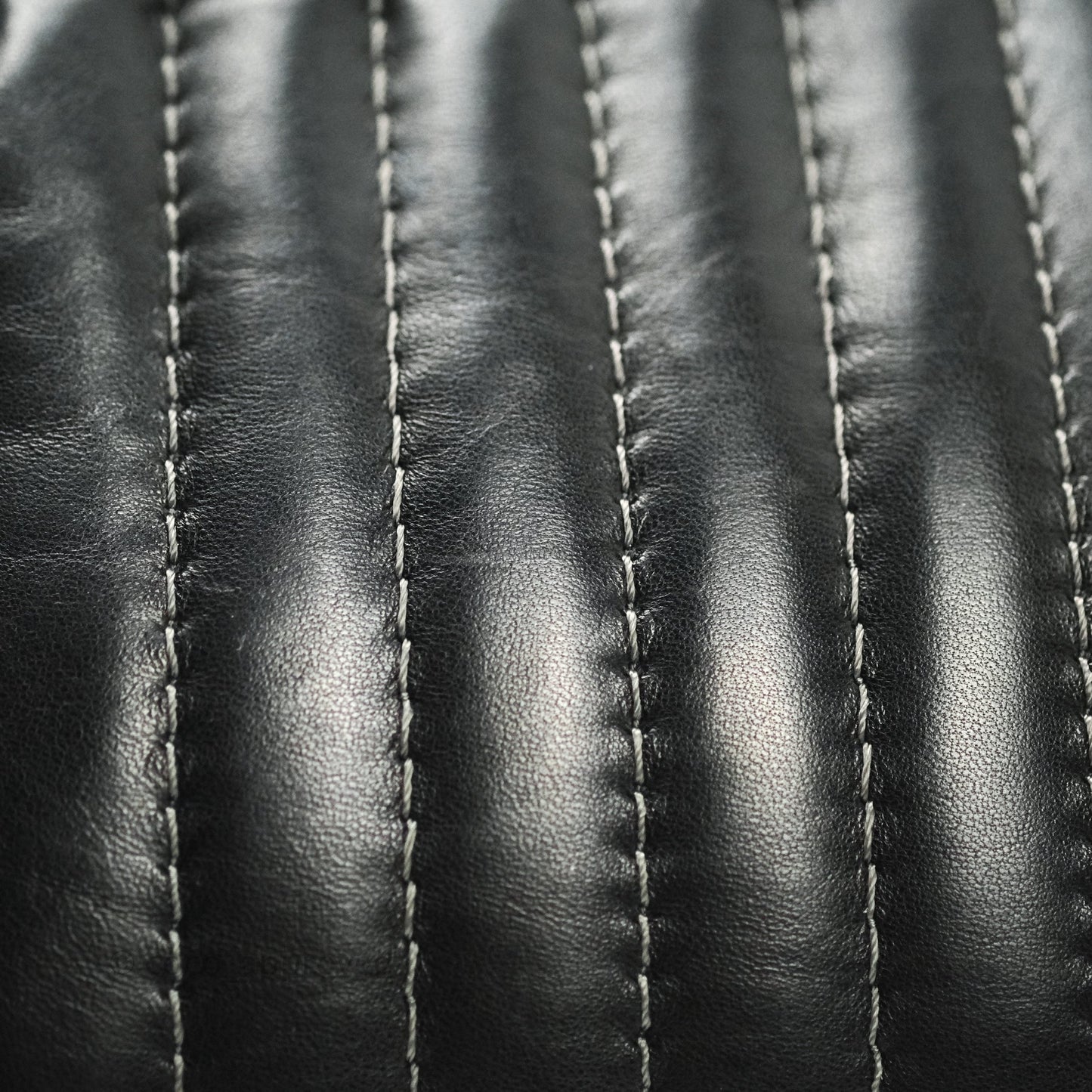 Chanel Vertical Stitch Kiss Lock Black Lambskin Clutch Silver Hardware