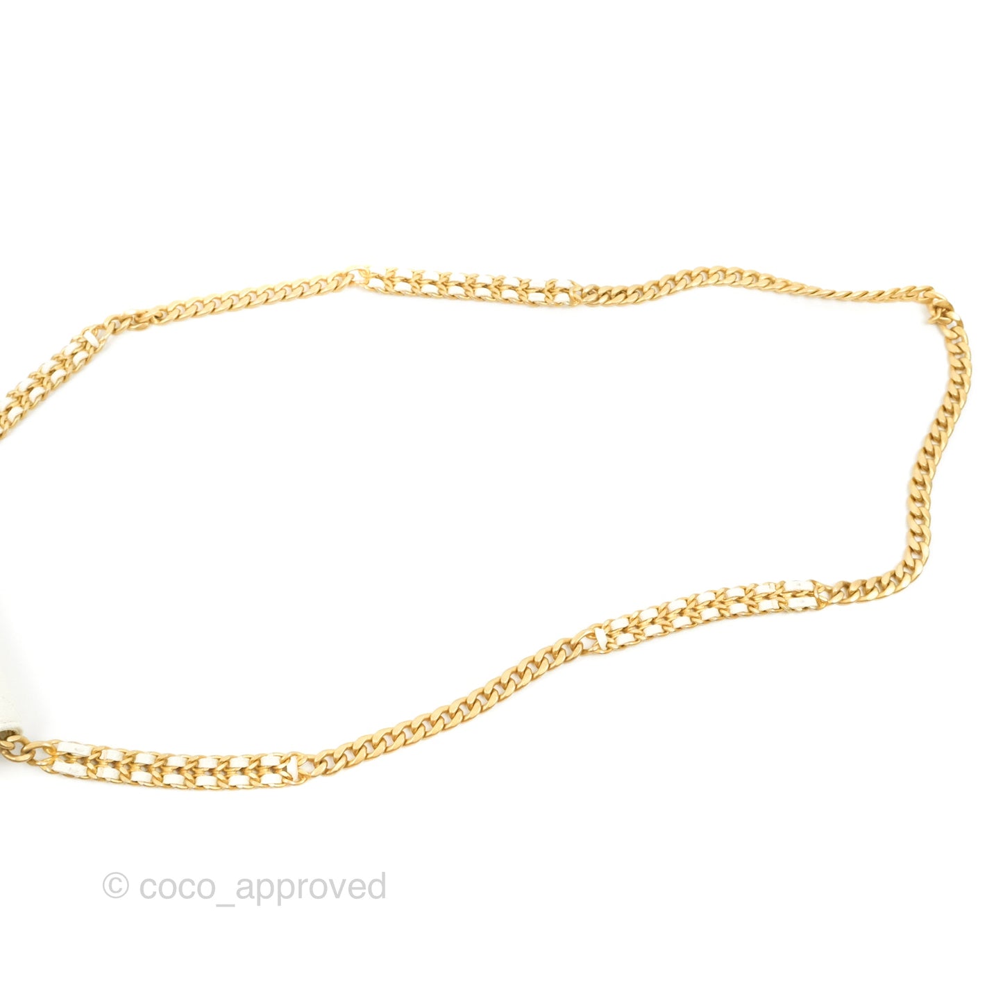 Chanel Mini Clutch With Chain White Caviar Aged Gold Hardware