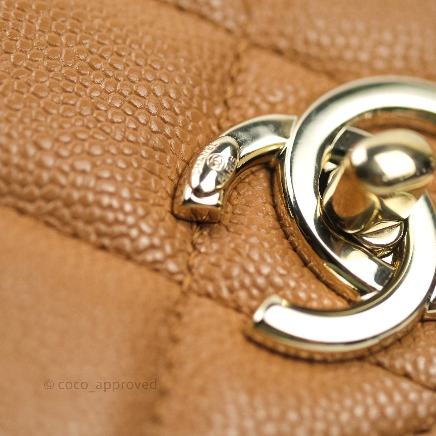 Chanel Quilted Small Business Affinity Flap Dark Beige Caviar Gold Hardware