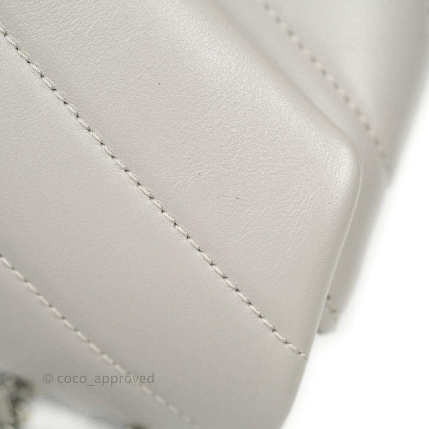 Saint Laurent Loulou Small Bag Light Grey Silver Hardware