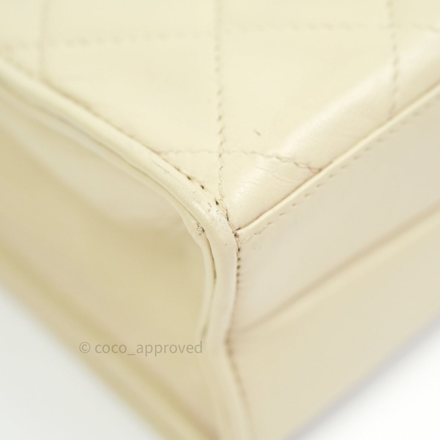 Chanel Vintage Flap Small in Cream Lambskin 24K Gold Hardware