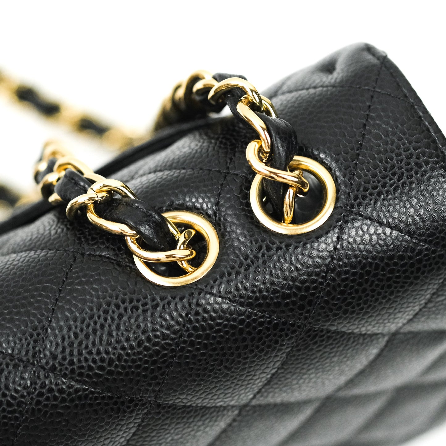 Chanel Jumbo Single Flap Black Caviar Gold Hardware⁣⁣