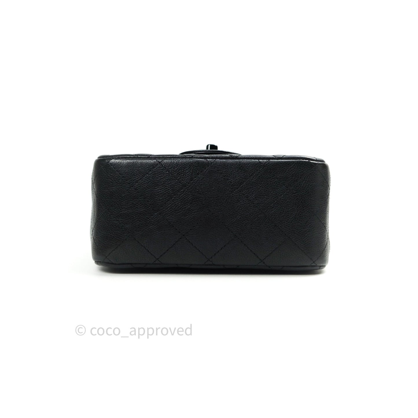 Chanel Quilted Mini Square Flap So Black Crumpled Calfskin