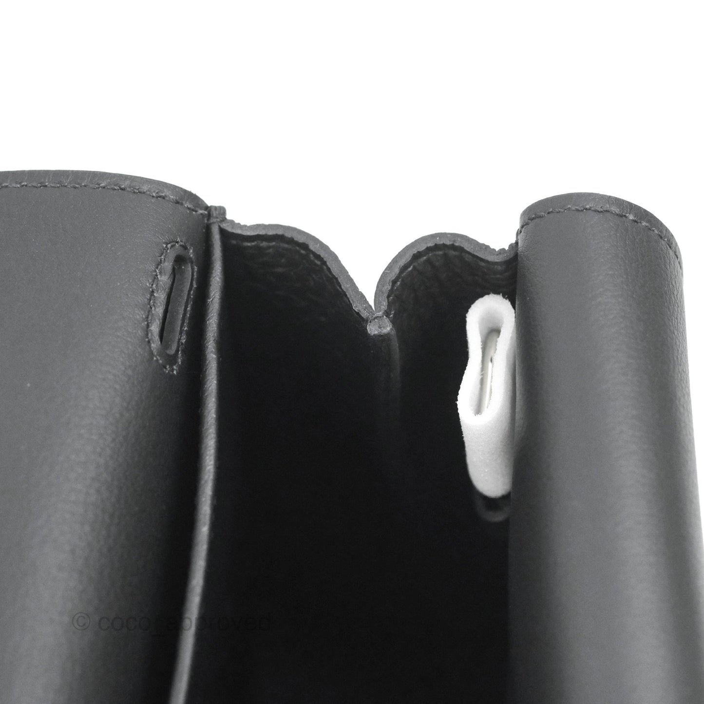 Hermès Halzan 25 Black Clemence Palladium Hardware