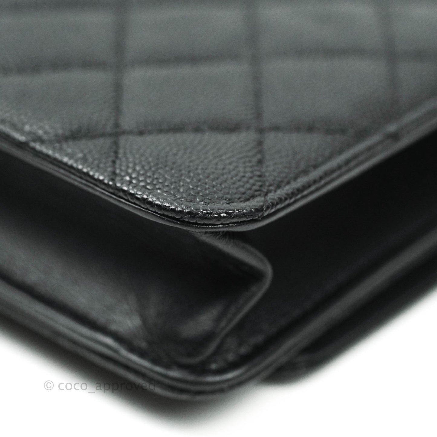 Chanel Filigree Wallet on Chain WOC Black Caviar Gold Hardware