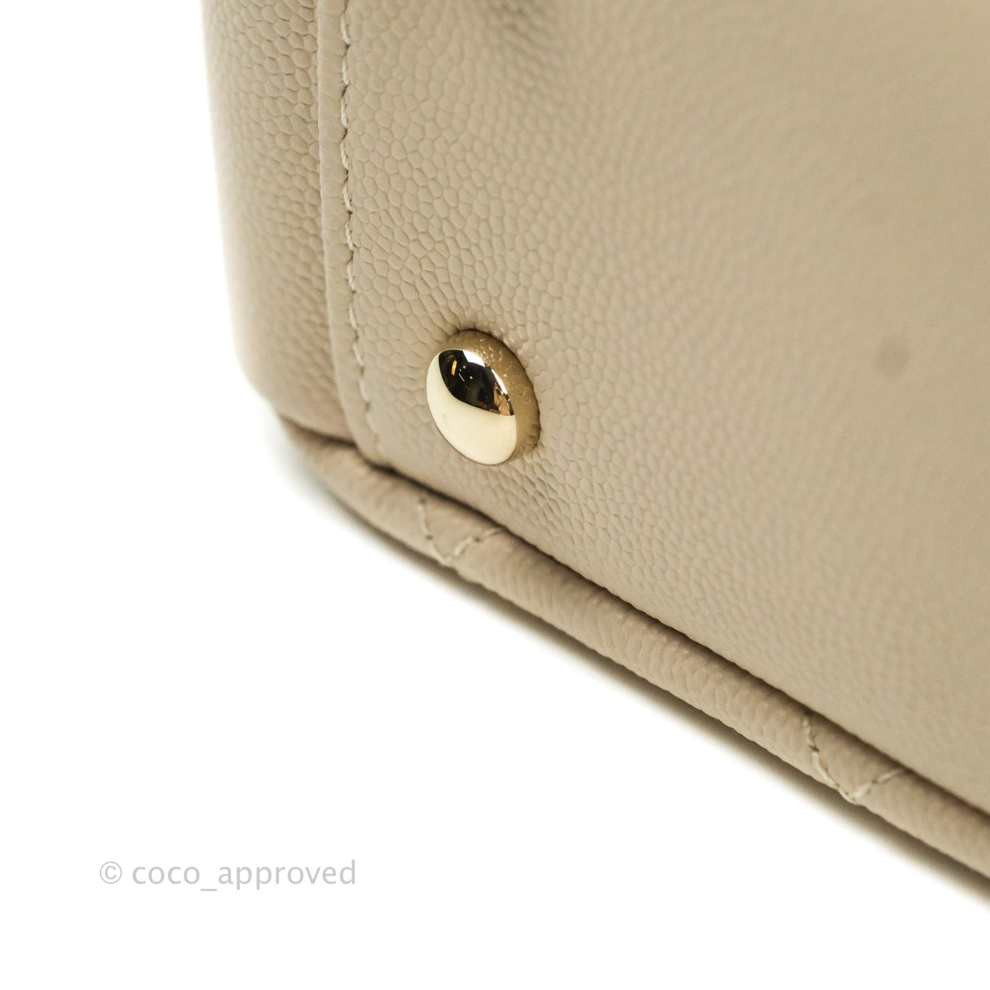 Chanel Quilted Medium Business Affinity Flap Beige Caviar Gold Hardware
