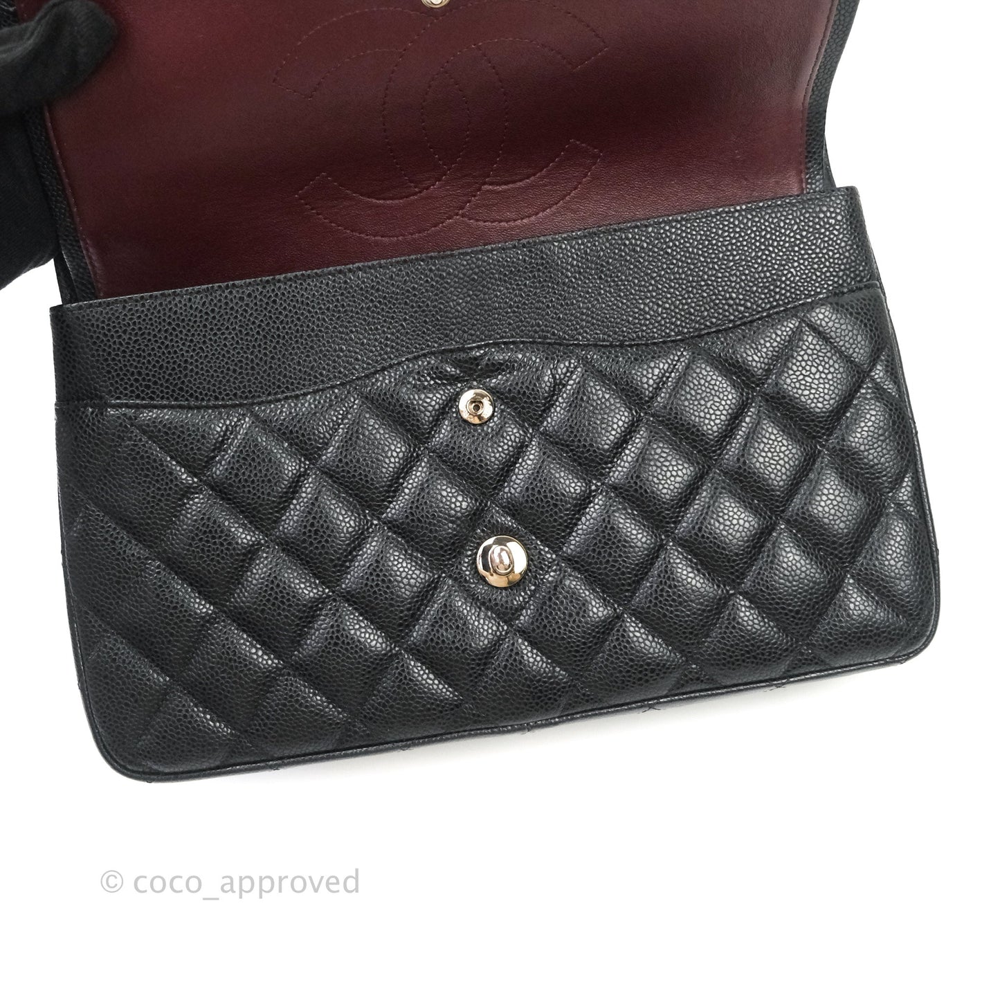 Chanel Jumbo Double Flap Black Caviar Silver Hardware⁣⁣