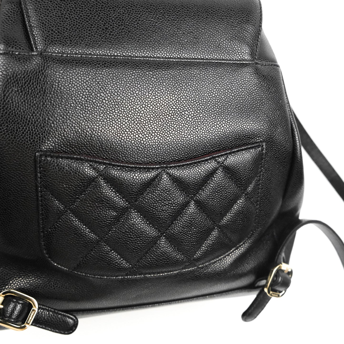 Chanel Quilted Business Affinity Backpack Black Caviar Gold Hardware