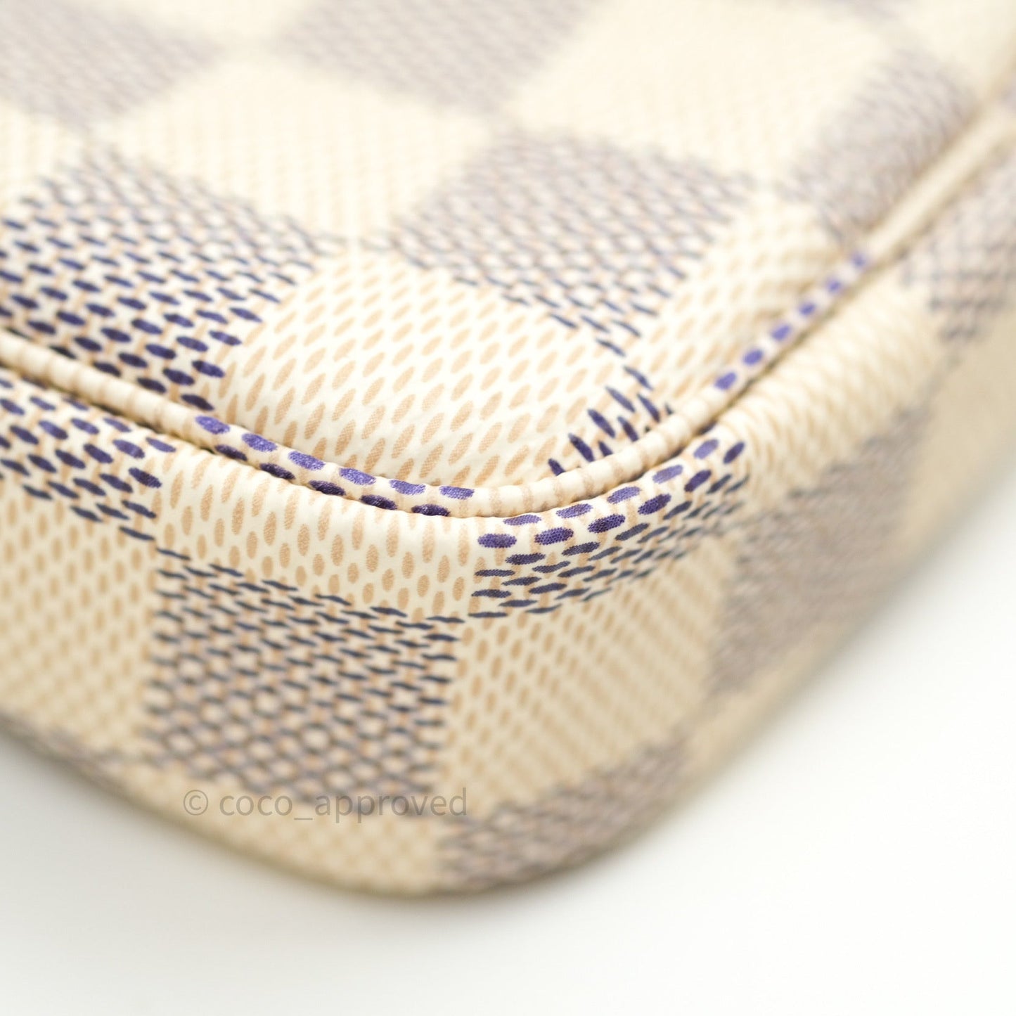 Louis Vuitton Mini Pochette Accessories⁣ Damier Azur Canvas