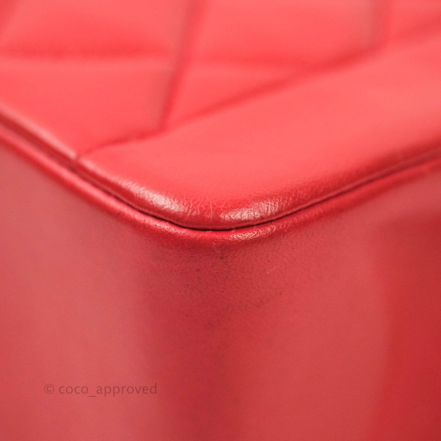 Chanel Red Quilted Lambskin Medium Vintage Classic Diana Flap Bag