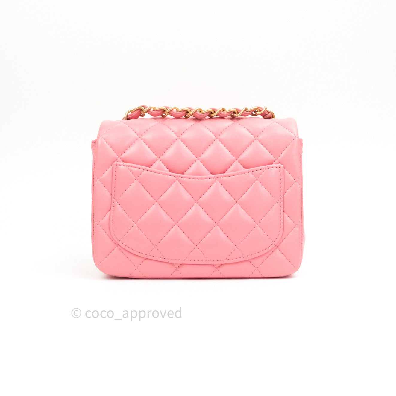 Chanel Mini Square Pink Lambskin Gold Hardware