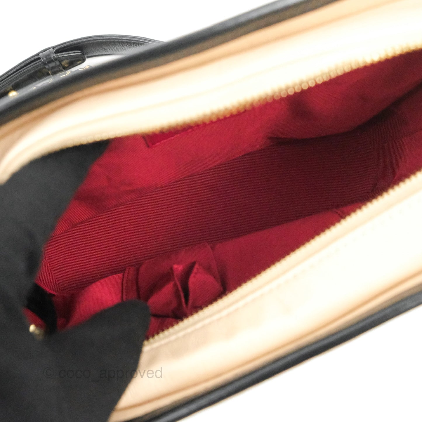 Chanel New Medium Gabrielle Hobo Beige/Black Aged Calfskin