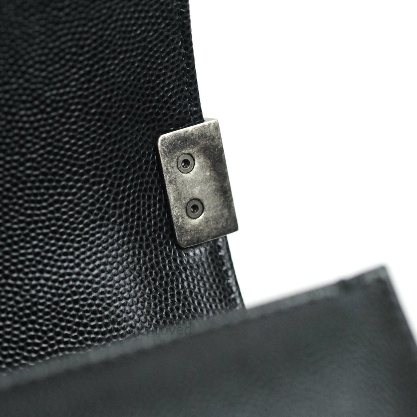Chanel Boy Quilted Medium Black Caviar Ruthenium Hardware