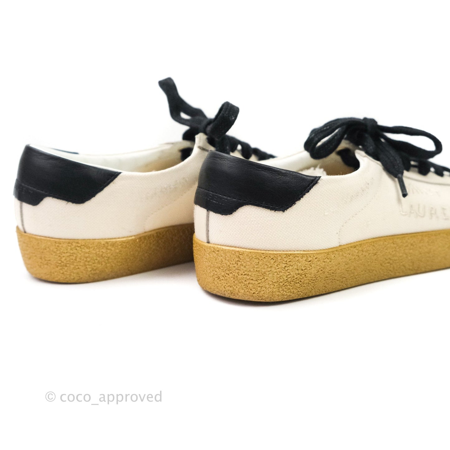 Saint Laurent Court Classic Worn-Look Sneakers⁣ Size 36.5