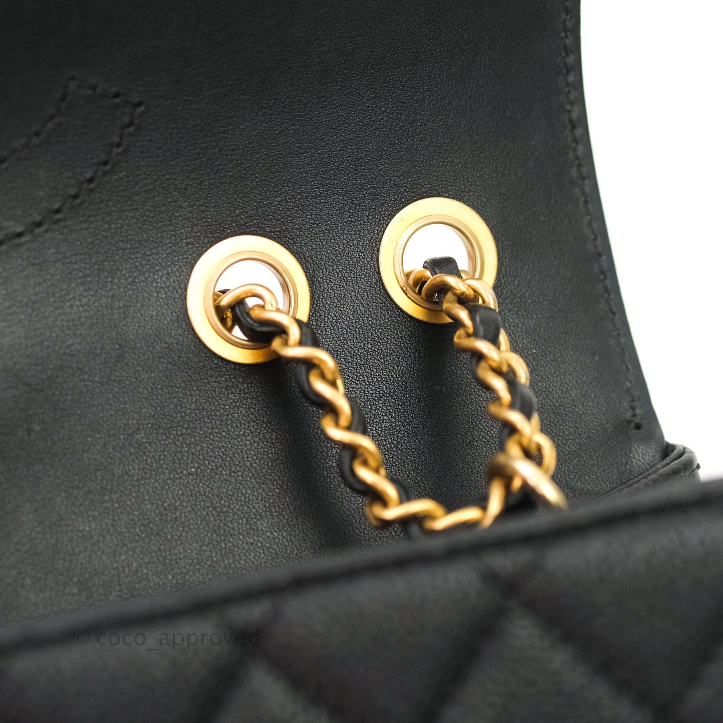 Chanel Quilted Small CC Filigree Flap Black Caviar