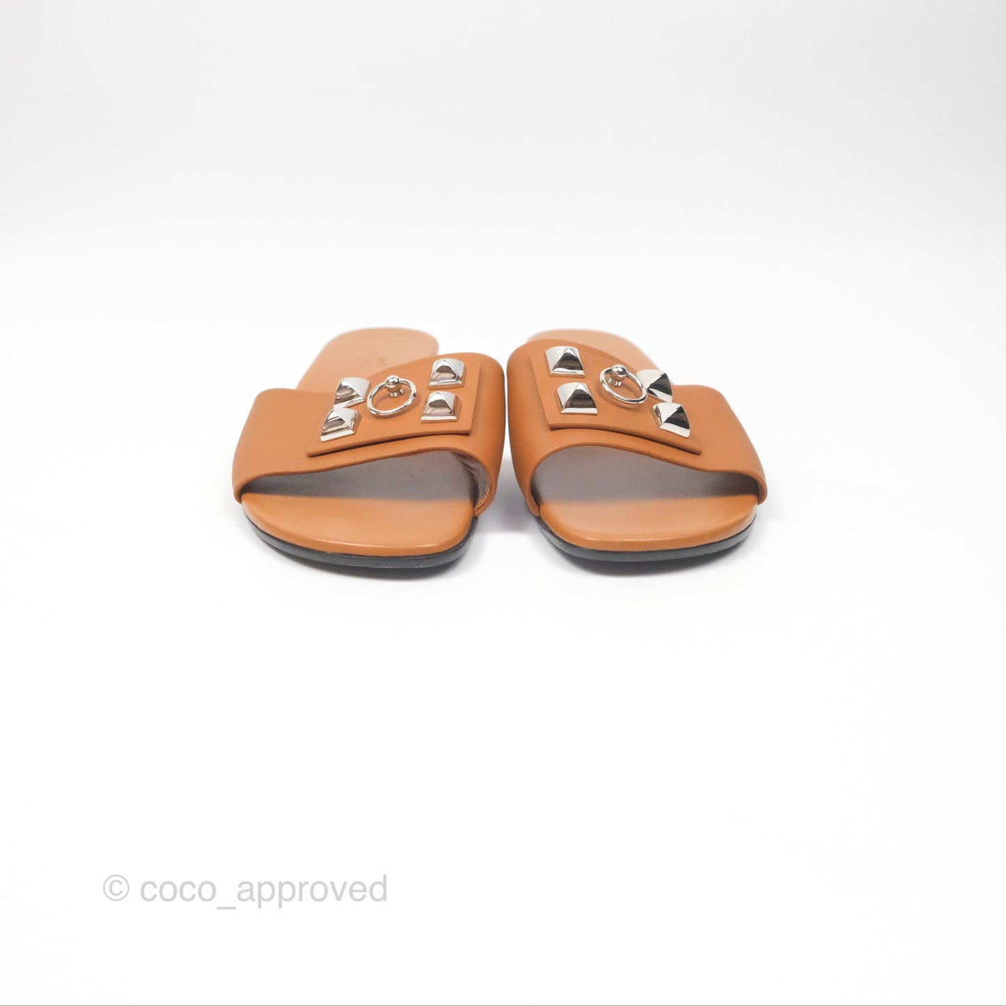 Hermès Dune Sandal Gold 37 Palladium Hardware Size 39.5