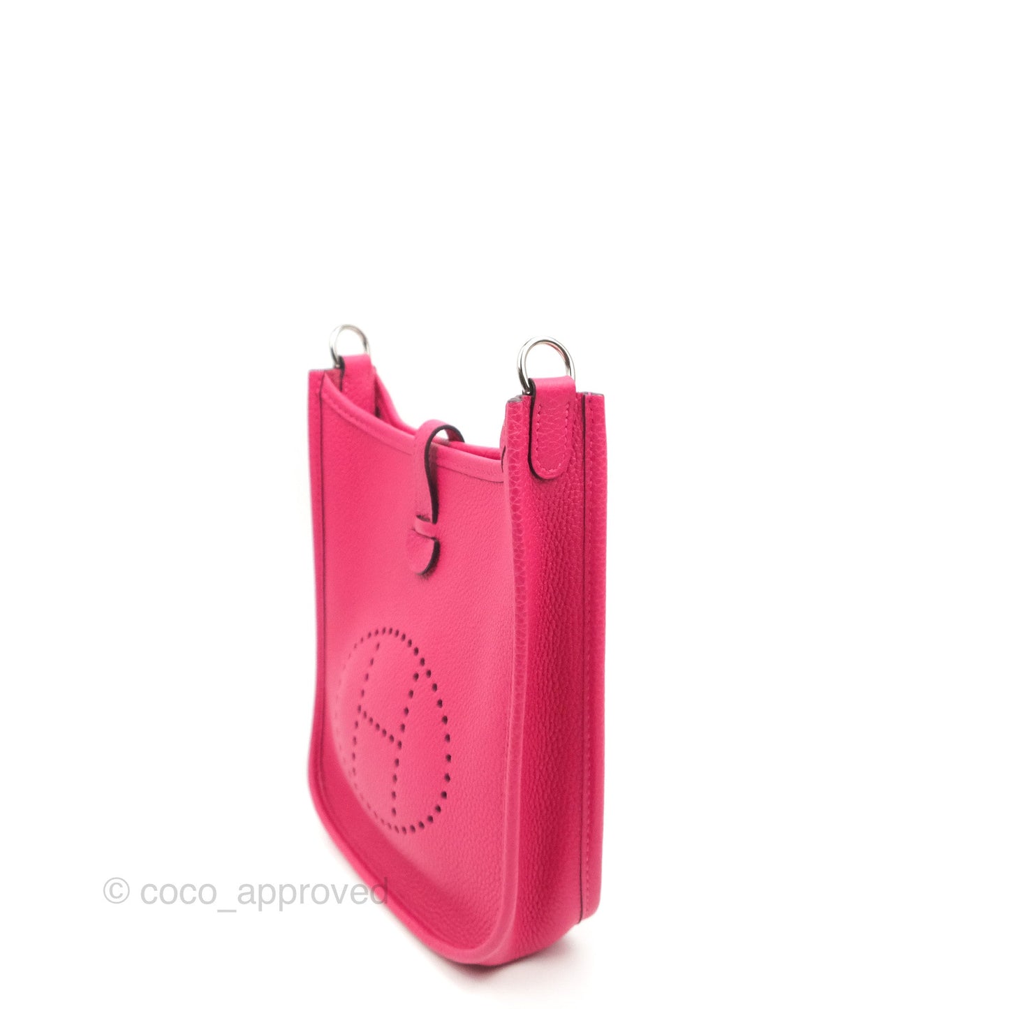 Hermès Mini Evelyne 16 Rose Mexico TM Palladium Hardware