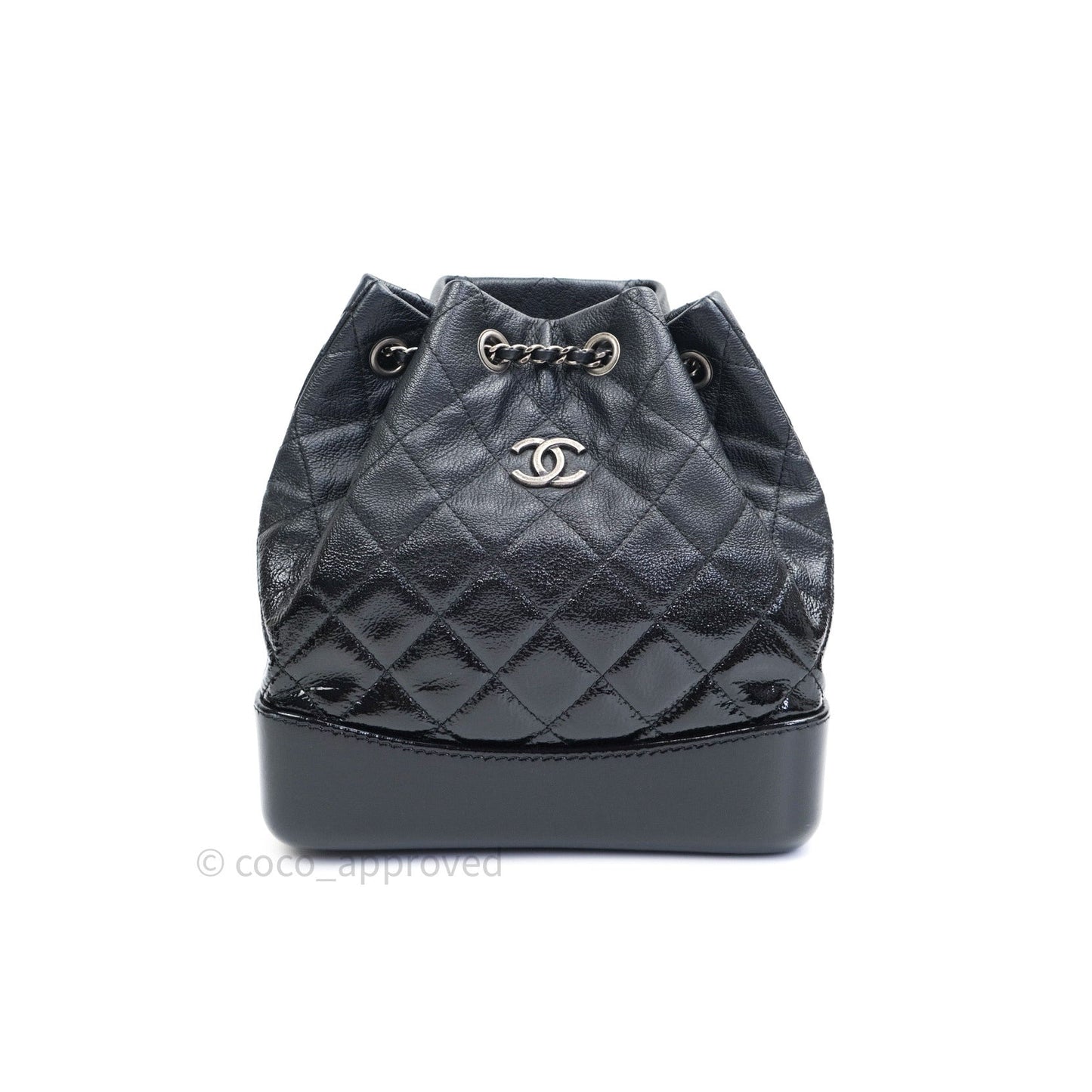 Chanel Gabrielle Backpack Black Goatskin Ombre Small Black
