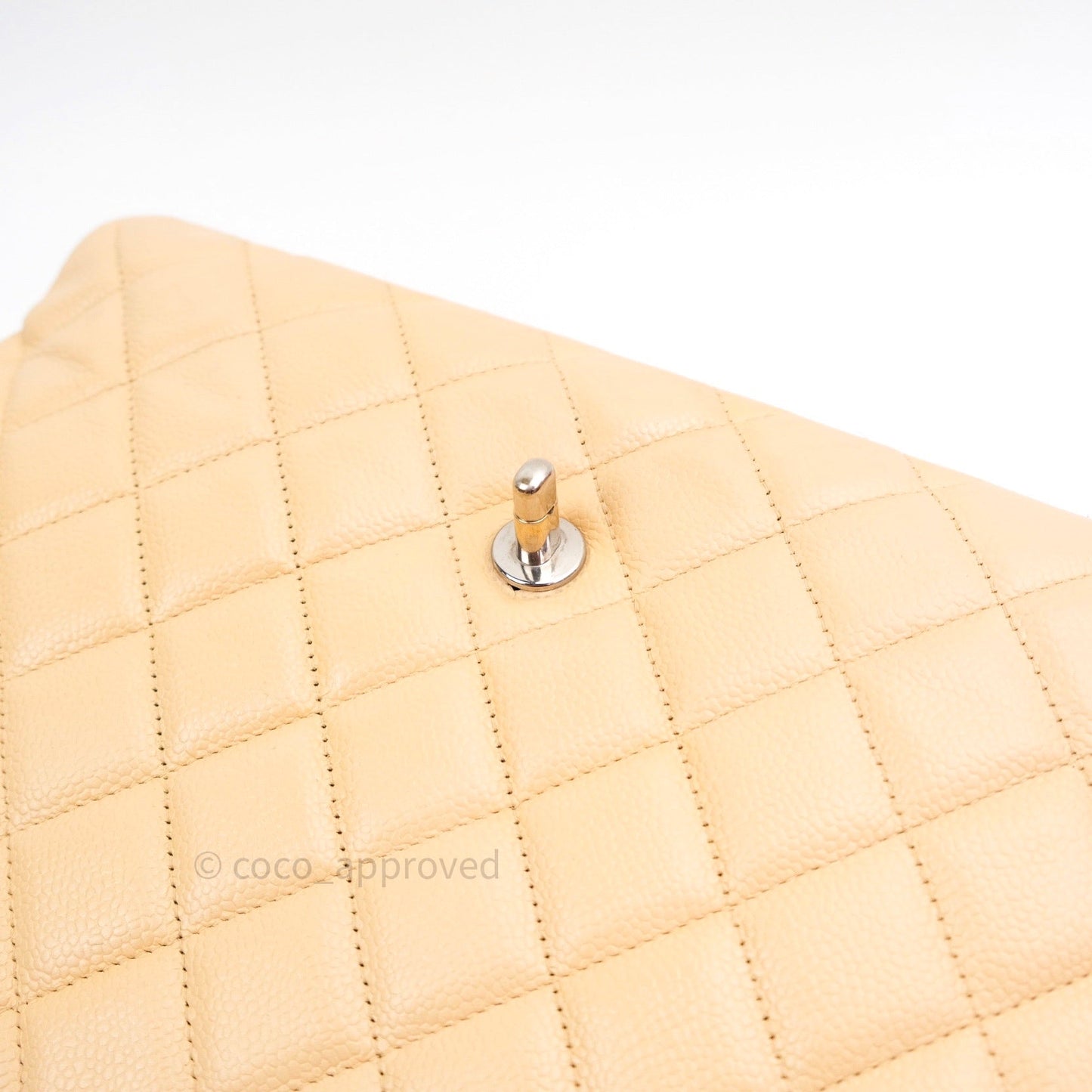 Chanel Jumbo Double Flap Beige Caviar Silver Hardware⁣⁣