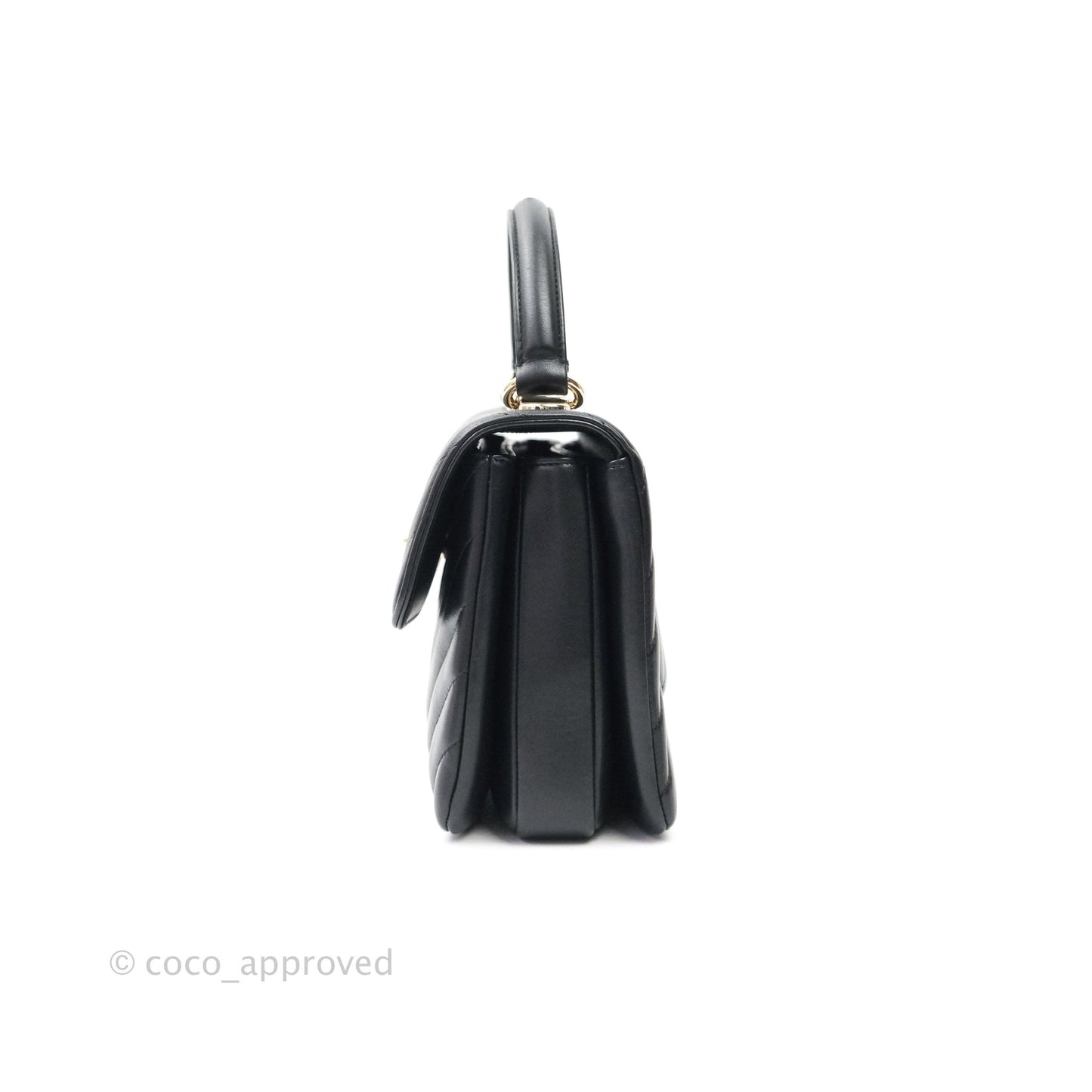 Chanel Trendy CC Chevron Small Black Lambskin Gold Hardware