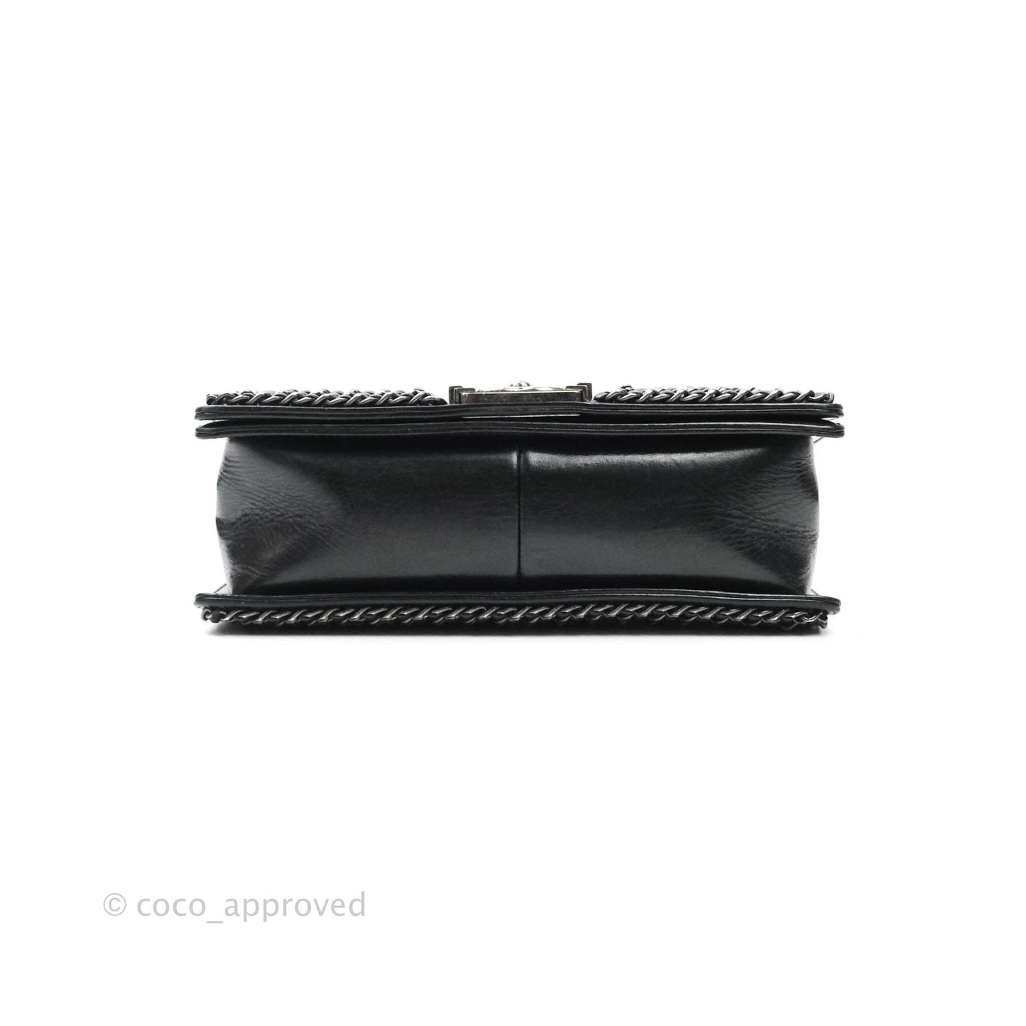 Chanel Quilted Chain Around Medium Aged Glazed Calfskin Boy Ruthenium Hardware