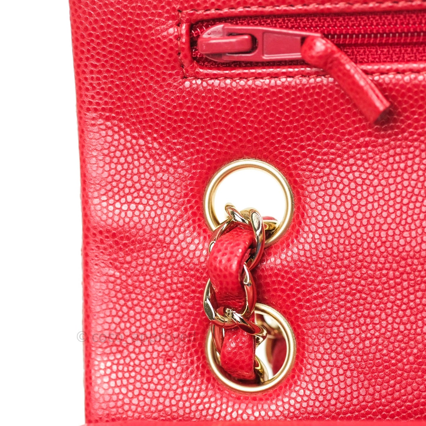 Chanel Classic Small S/M Flap Red Caviar Gold Hardware 19B