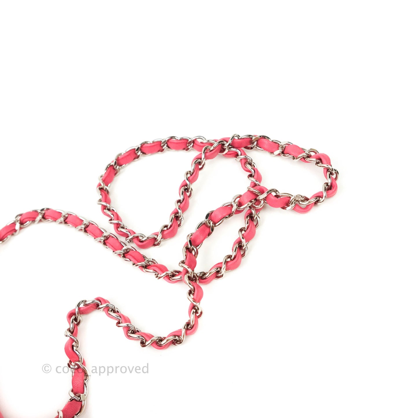 Chanel Mini Square Pink Lambskin Silver Hardware